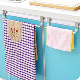 厨房多用途不锈钢单杆毛巾架橱柜门背式抹布收纳挂架卫生间毛巾杆