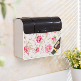 浴室塑料厕纸盒卫生间纸巾盒 挂壁式草纸手收纳盒  免打孔安装