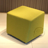 北京草绿色异形沙发凳 个性墩子定做 办公创意区脚踏定制 包邮