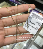 香港代购 周大福专柜18K黄金蛇骨链 细项链 锁骨链 黄金项链