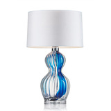 【最灯饰】3月新品简欧葫芦蓝色设计师样板房客厅卧室玻璃台灯