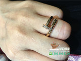 卡地亚 18K玫瑰金钻石钉子戒指 B4094800 香港专柜正品代购