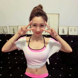 韩国瑜伽服女夏三件套健身房运动套装女显瘦瑜珈服跳操舞蹈服防震