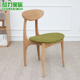 实木椅餐厅布艺实木餐椅日式简约风格靠背椅子咖啡椅特价北欧餐椅
