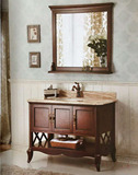 浴室柜简约现代实木吊柜挂墙式卫浴柜组合镜柜洗手盆洗脸盆台盆