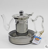 800ml专用玻璃茶壶不锈钢过滤玻璃壶电磁炉烧水壶茶具耐热加厚泡