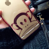 超薄卡通大嘴猴iPhone6plus透明保护套 苹果6S手机壳 4.7寸外壳