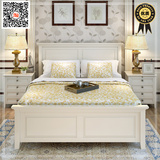 包邮高箱储物美式床1.5 1.8米双人床松木环保白色全实木床儿童床