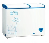 美的卧式 冰柜冷柜 冷冻冷藏保鲜速冻159L/179L小型双温 家用商用