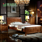 简约现代中式宜家实木橡木双人单人儿童1米1.2米1.5米特价高档床