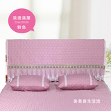 包邮新品私人定制浪漫韩式时尚布艺蕾丝床头罩纯色简约现代床头套