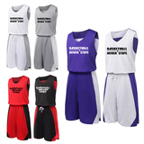 篮球服双面定制 套装男女队服训练服团购比赛diy印号运动透气球衣