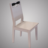 现代简约办公酒店餐椅 桌椅 电脑椅时尚书桌椅实木椅子烤漆白色