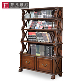 蒂凡思尼 家具美式实木书架 置物架多层欧式单个书柜收纳储物柜