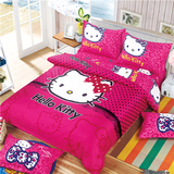 hello kitty床单四件套凯蒂猫 床单被罩枕套四件套结婚床上四件套