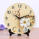中国风家和系列静音陶瓷艺术时钟挂钟座钟两用客厅12寸钟表台钟