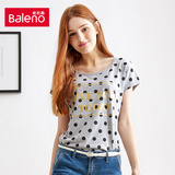 Baleno/班尼路女装 甜美时尚创意印花公主T恤 纯棉圆领短袖体恤