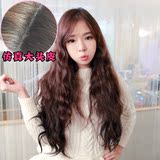 韩国实拍假发女中分刘海玉米烫蓬松长卷发型自然逼真泡面蛋卷发套