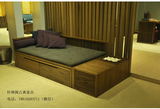 现代新中式罗汉床梳背式禅意家具沙发榻内置储物抽屉配箱式茶几