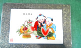 天津杨柳青年画 掰瓜露子 宣纸手绘装裱娃娃装饰商务中国风礼品