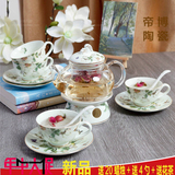 欧式田园玻璃茶具套装花果茶加热陶瓷茶具花茶壶滤泡水果茶茶具