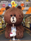 来自韩国的line巨无霸布朗熊 生日礼物 情人节礼物 送女友惊喜