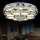 花形水晶灯变色大气调光不锈钢LED吸顶灯简约现代创意客厅卧室灯
