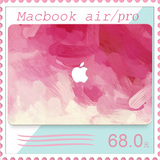 mac苹果笔记本电脑全套外壳保护贴膜原创意水彩贴纸MacBookProAir