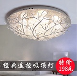 卧室led鸟巢吸顶灯遥控个性艺术创意铝材蛋蛋客厅温馨圆形吸顶灯