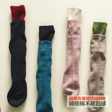 日系森女糖果色堆堆袜精梳棉中筒袜日本面料春秋保暖短袜女式袜子