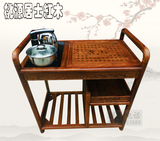 黄花梨移动小茶车 小茶几 小茶桌 实木功夫茶台茶水柜 红木家具