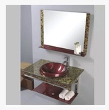 不锈钢支架盆大理石台盆 钢化玻璃浴室柜组合洗脸盆洗手盆洗面盆