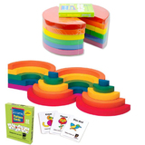 英国早教彩虹积木diy儿童木制玩具3-6周岁益智力小孩生日礼物创意
