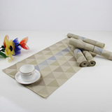 丽台 三角格PVC桌旗 餐桌垫隔热垫西餐垫 欧式宜家可水洗餐旗