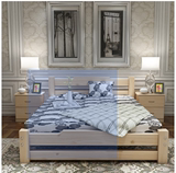 创意简约新款全实木单双人1.5米1.8米成人现代卧室环保家用松木床
