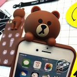 韩国趴趴动物iPhone6手机壳立体可爱创意6Splus硅胶情侣保护套