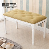 欧式实木沙发凳美式穿鞋凳床榻床边凳床前凳北欧床头凳卧室床尾凳