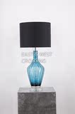 蓝色多瑙河台灯-琉璃台灯-雅致精美样板房美式，地中海-现代通用
