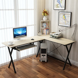 简易电脑桌转角组合办公桌创意带书架带柜子办公电脑桌老板桌单人