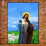 耶稣海报挂画基督教天主教宗教信仰中堂画十字架像装饰以马内利