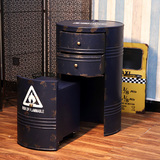 工业风复古汽油桶造型展示柜美式酒吧咖啡屋装饰柜子创意做旧铁艺
