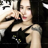 夏季新款韩版可爱猫咪刺绣丝绒高弹力吊带背心修身无袖打底上衣女