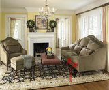 美式仿古做旧乡村家具法式布艺沙发欧式简约休闲沙发会所沙发定制