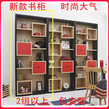 韩式书柜书架自由组合简约现代宜家书橱储物柜收纳柜定做带门抽屉
