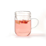 包邮 耐热花茶杯 美体杯 带盖过滤透明玻璃水杯 办公水杯子马克杯