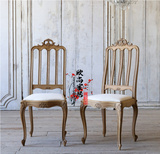 美式乡村实木雕花做旧餐桌出口外贸法式田园欧式特价简约餐椅