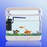 创意迷你方鱼缸生态水族箱家用小型桌面水草造景套餐欧式超白玻璃