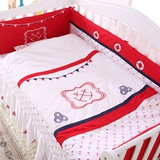 婴儿床品套件秋冬纯棉全床围可拆洗四季新生儿宝宝床上用品七件套