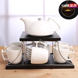 可加热下午花茶壶整套装日式陶瓷咖啡杯具简约家用创意带托盘茶具
