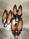 HM H＆M专柜正品代购 16夏黑红色尖头浅口平底鞋平跟淑女单鞋女鞋